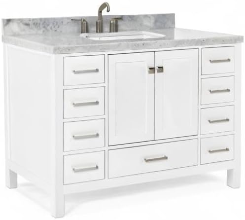 Cambridge 49" White Bathroom Vanity