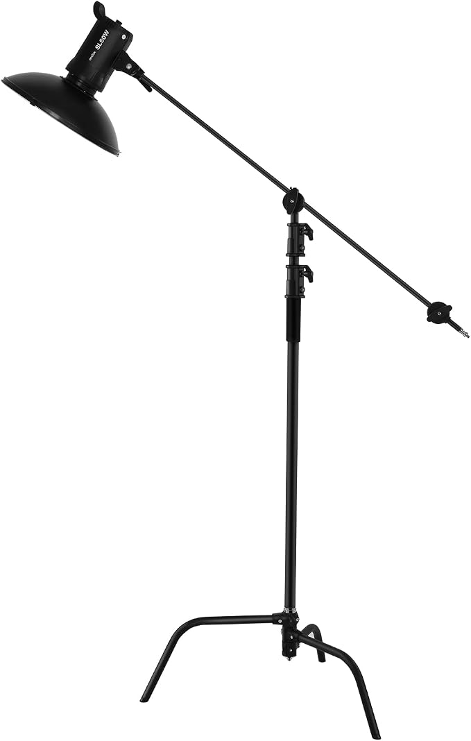 Soonpho 2 Pack 100% Heavy-Duty Steel C-Stand, Pro Photography Light Stand