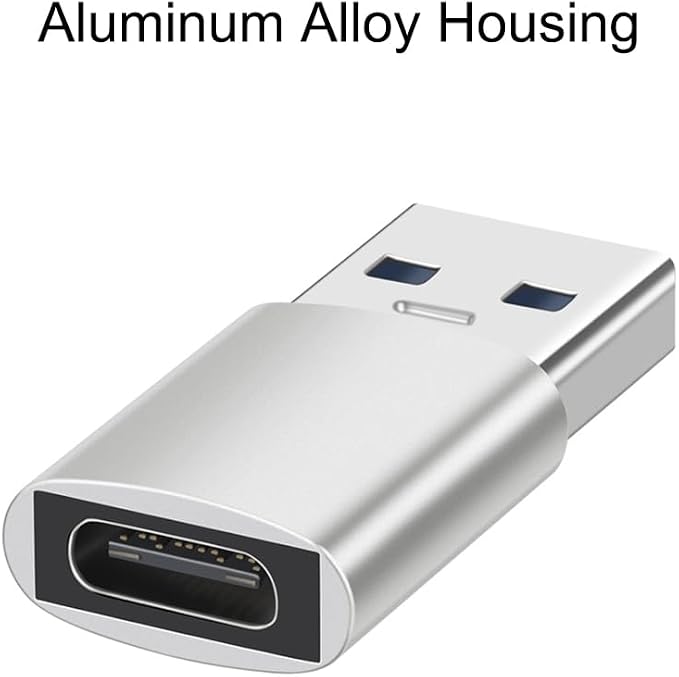 USB A Male to USB C Female OTG Adapter, USB 3.2 GEN2 10Gbps One-Sided
