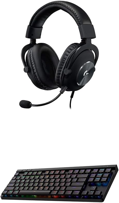 Logitech G Pro X Wired Gaming Headset + G515 TKL Wireless Gaming Keyboard Bundle