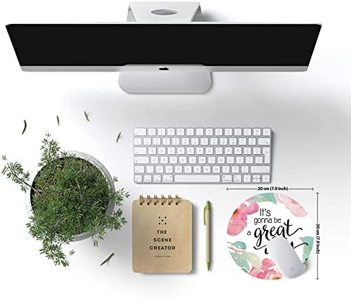 Mouse Pad, Inspirational Quote Floral Mouse Pad, Quote Great Day Mouse Pad