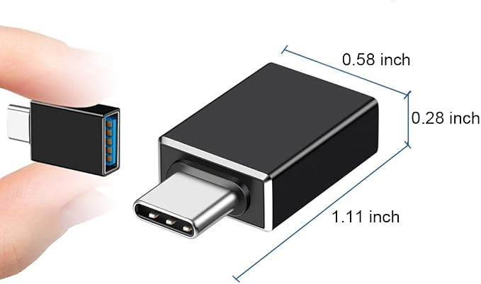 USB C Male to USB A Female Adapter, USB 3.2 GEN2 10Gbps High-Speed Data PD 60W