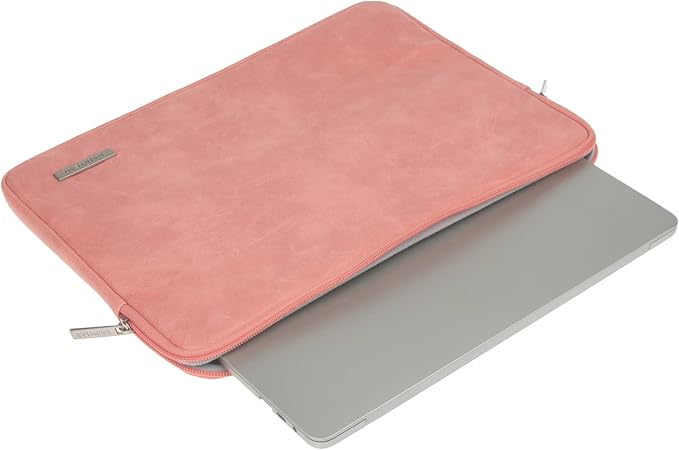 RAINYEAR 11 Inch Laptop Sleeve PU Suede Leather Case Protective Padded Cover