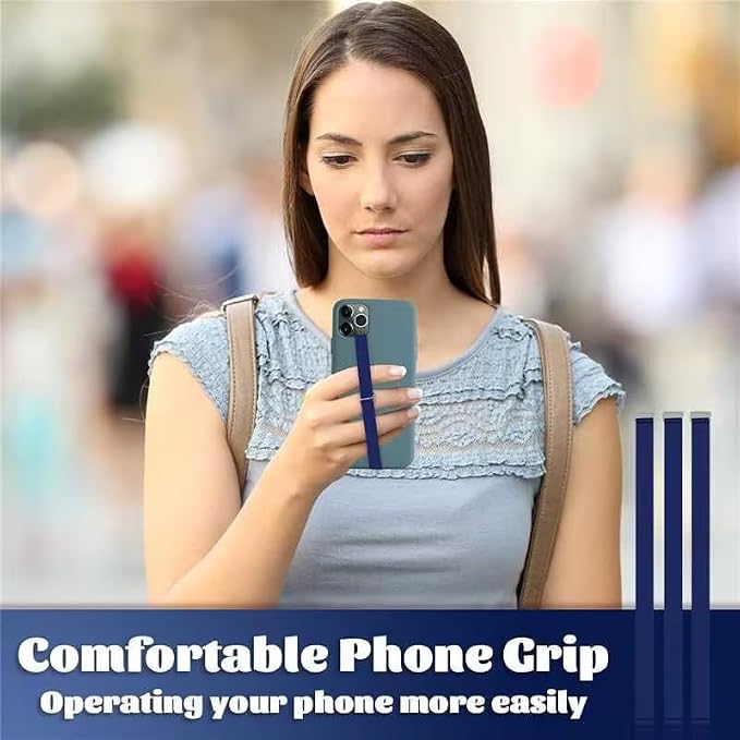 TEAMOLA 3pcs Silicone Phone Grip Holder Strap