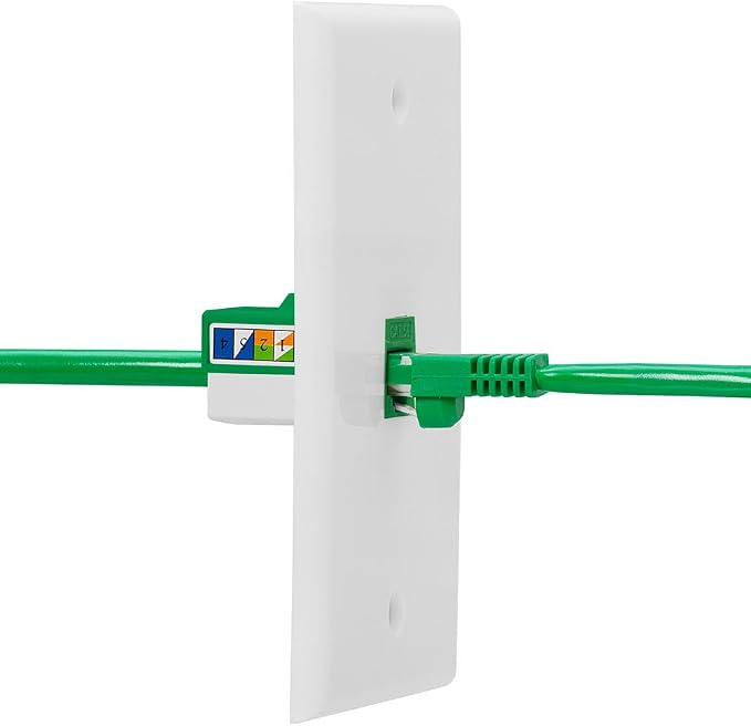 Cmple - RJ45 Keystone Jack 90 Degree Cat5e Keystone Jack Insert Punch Down RJ45