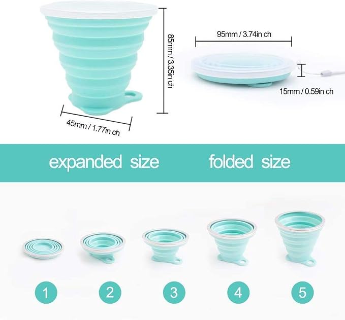 IYYI Collapsible Cups for Traveling, Silicone Collapsible Cups, Camping Mugs