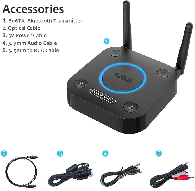 1Mii B06TX Bluetooth 5.2 Transmitter