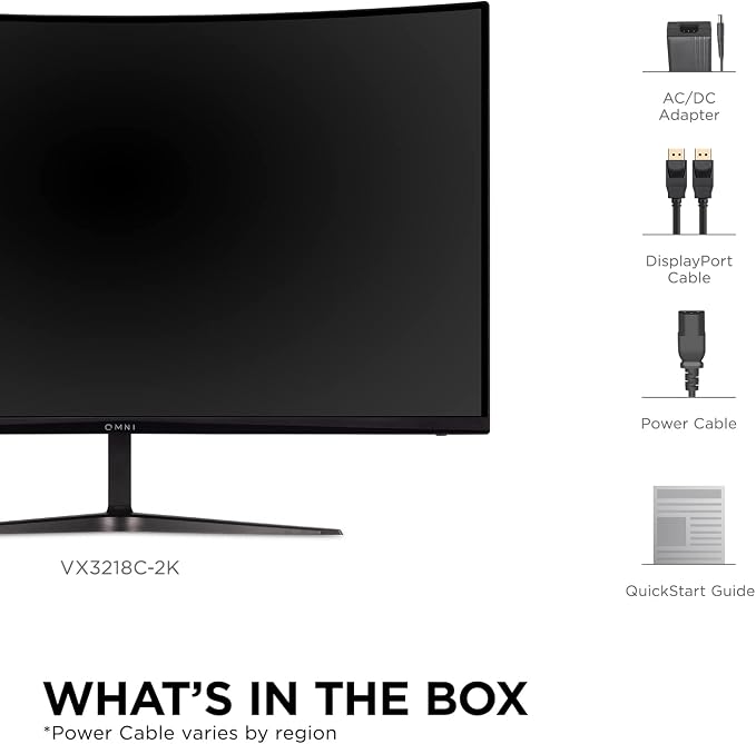 ViewSonic VX3218C-2K 32 Inch Curved 1440p 1ms 165Hz Gaming Monitor