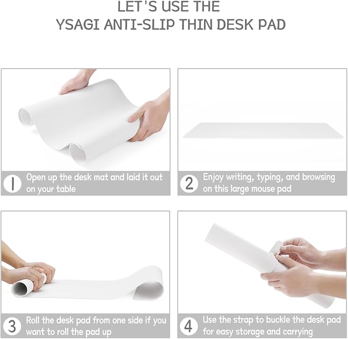 YSAGi Non-Slip Leather Desk Pad, Waterproof Laptop Computer Desk Keyboard Mat