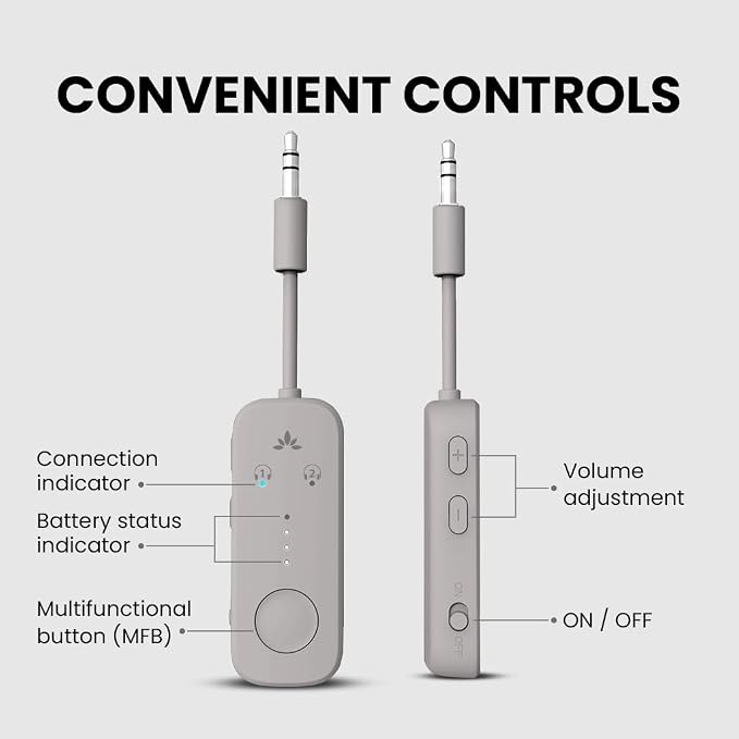 Avantree Relay - Airplane Bluetooth 5.3 Adapter