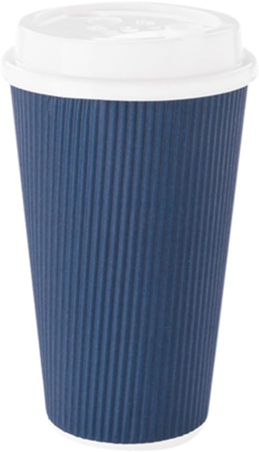 Restaurantware 16 Ounce Ripple Wall Disposable Coffee Cups, 500 Insulated
