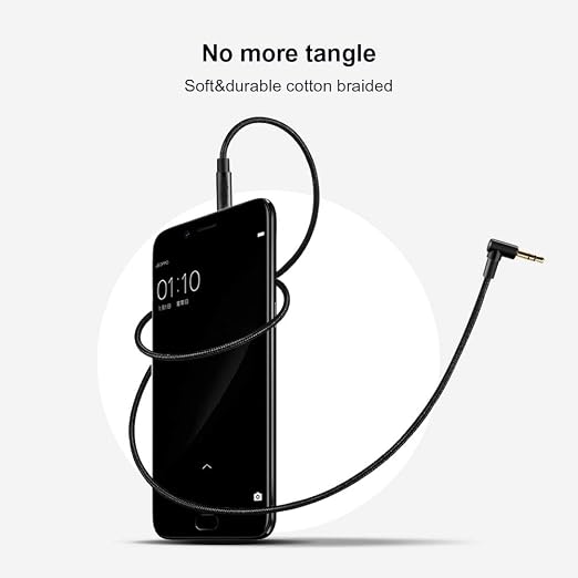 CableCreation 3.5mm Audio Cable 6FT/1.8M, Right Angle Male to Male Auxiliary