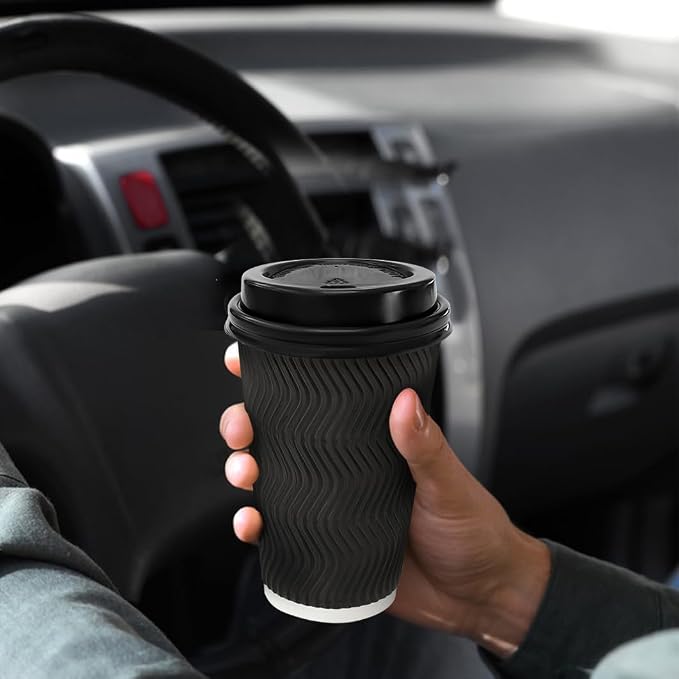 BYSNOW 100 Pack 16 oz Coffee Cups