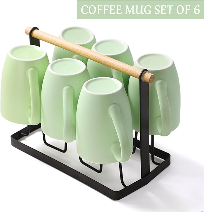 Coffee Mugs Set of 6, 12oz Ceramic Coffee Mugs