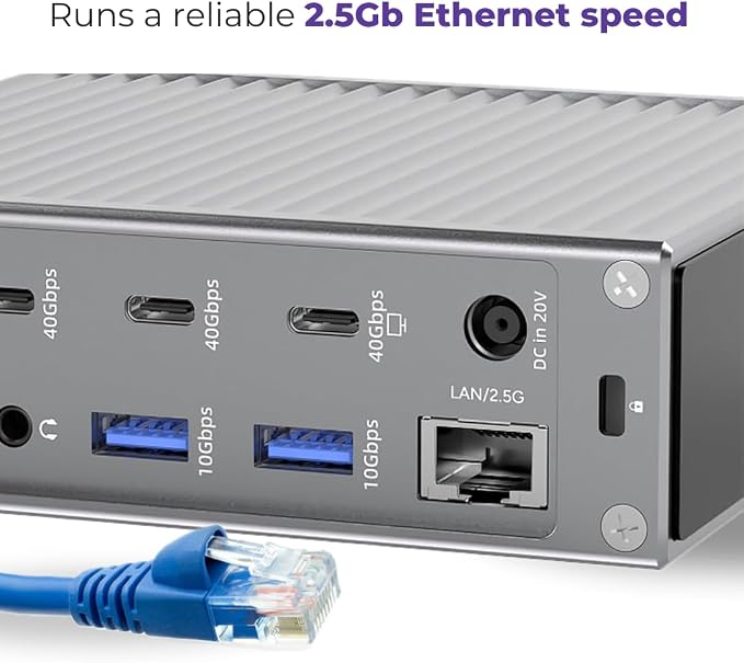 Thunderbolt 4 Dock – 21 Ports, Dual 4K or Single 8K Display, 90W Charging
