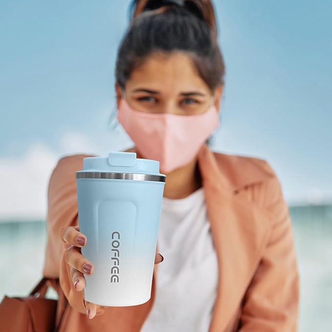 SPLMIFA Travel Coffee Mug Leak-Proof, Reusable Coffee Cups