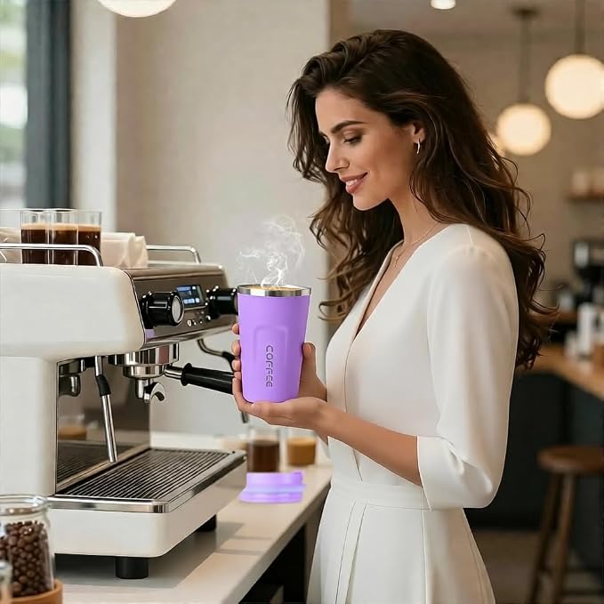 SPLMIFA Travel coffee mugs leak-proof, reusable coffee cup