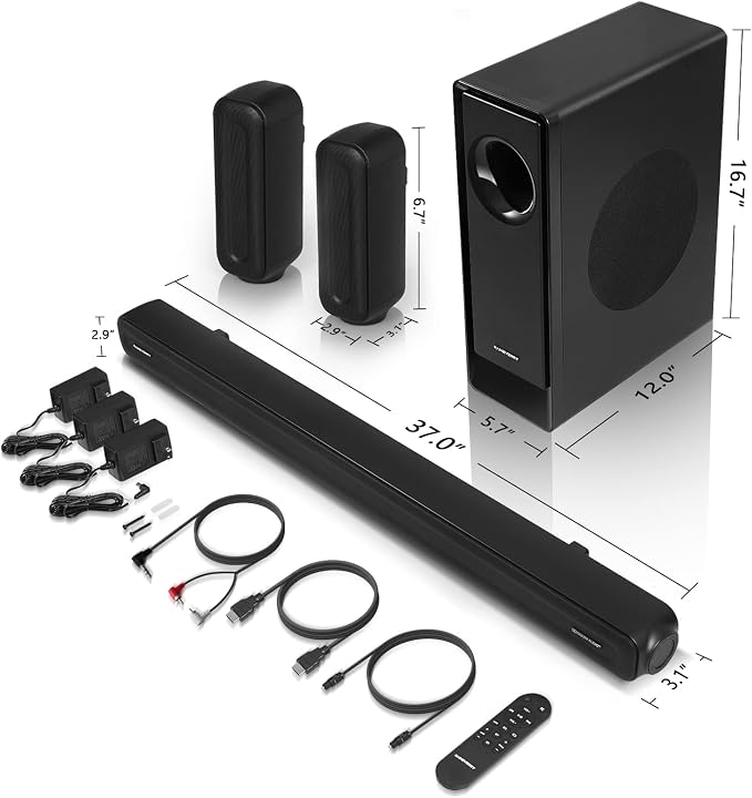 5.1 CH Surround Sound Bar with Dolby Audio, Sound Bars