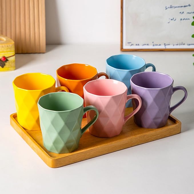 11 Ounce Porcelain Mugs, Tea and Cocoa Mug Set