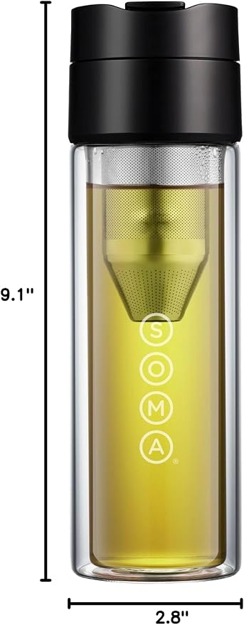 SOMA Double Wall Glass Tea and Coffee Cold Brew Bottle