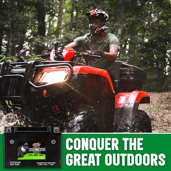 Interstate Batteries YTX9-BS 12V 8Ah Powersports Battery 130CCA AGM