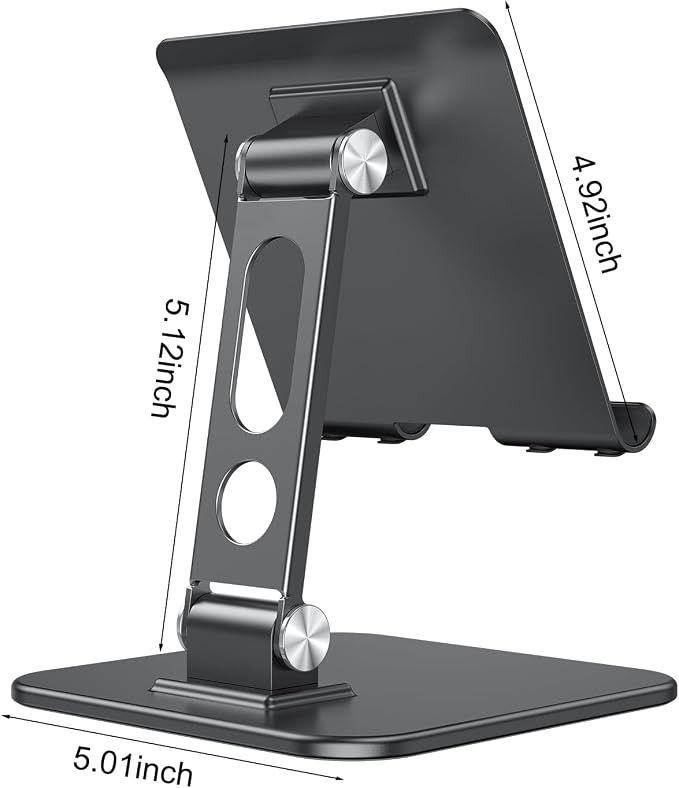 OMOTON Upgraded Adjustable Tablet Stand Holder, Heavy Duty Foldable Portable