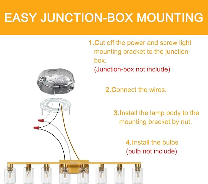 8 Light Gold Bathroom Light Fixtures, Modern Large Vanity Lights