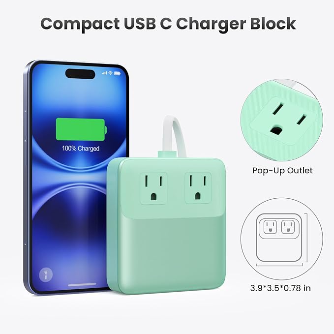 USB C Charger Block, 135W GaN IV Fast Charging Station Hub, 6-in-1 USB C Power