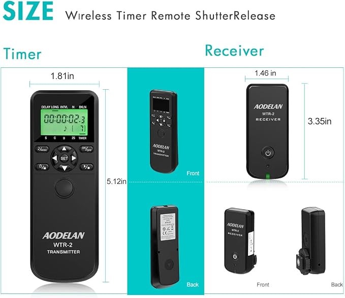 Wireless Shutter Release Timer Controller and Intervalometer