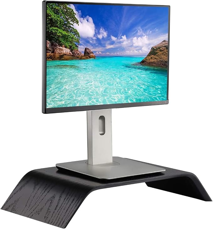 SAMDI Wooden Computer Monitor Stand, Desktop Accessories, Laptop Stand