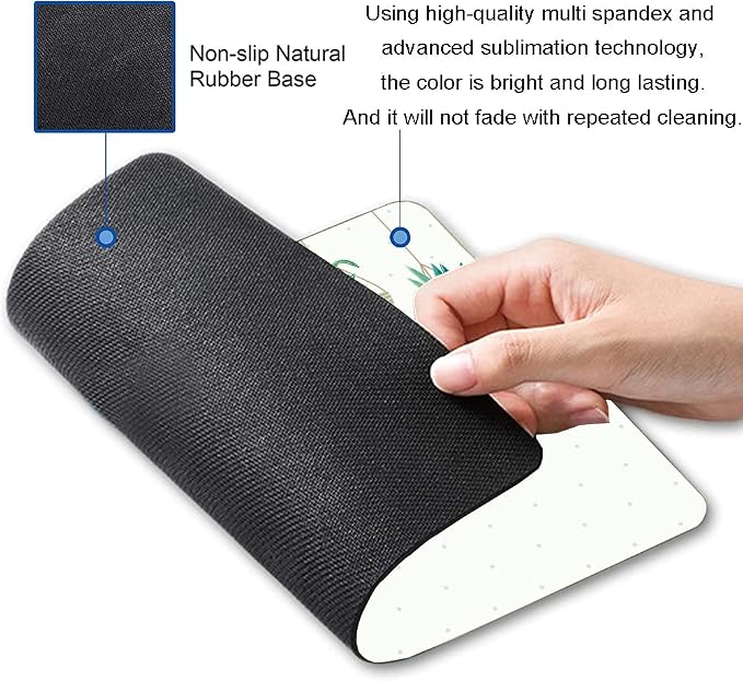 Mouse Pad, Plants Mouse Pad, Square Mouse Mat Waterproof Mousepad Non-Slip
