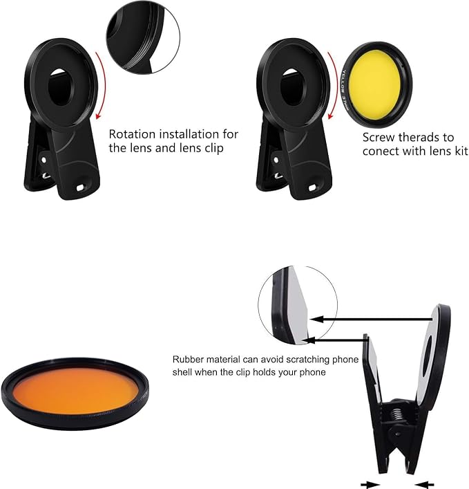 Reef Coral Lens Phone Kits for Phone 7 Lenses Kit 1 Dust Shield Case 2 Lens