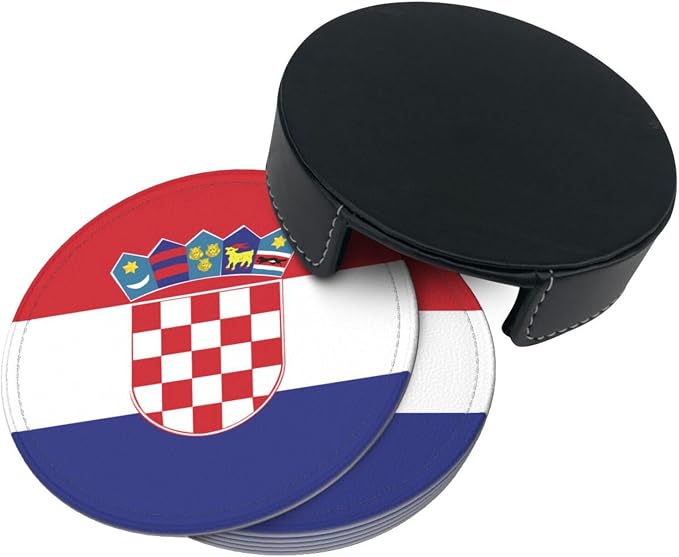 Croatian Flag Coasters for Drinks
