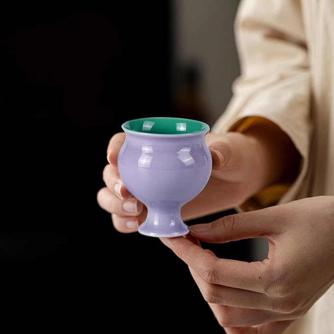 KAMMAK Tea Cups, 3oz Small Tea Set of 2