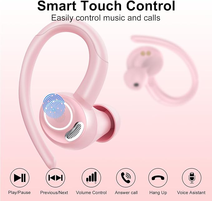 Wireless Earbuds Bluetooth 5.3 Headphones Sports, 48Hrs Playtime Bluetooth