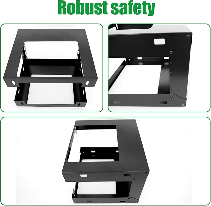 12U Wall Mount Open Frame 19 Inch Server Equipment Rack Wall Mountable Heavy