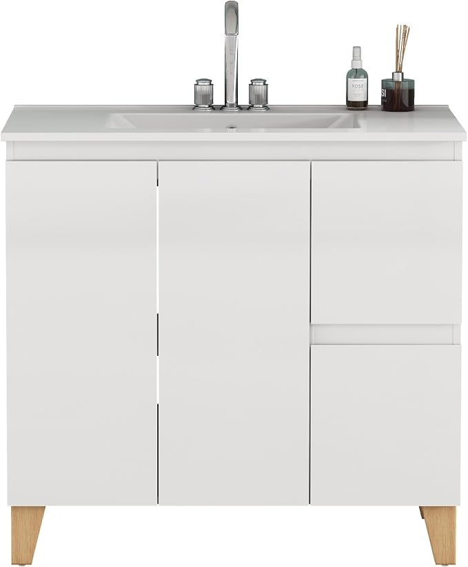 36-Inch Bathroom Vanity with Ceramic Sink Combo