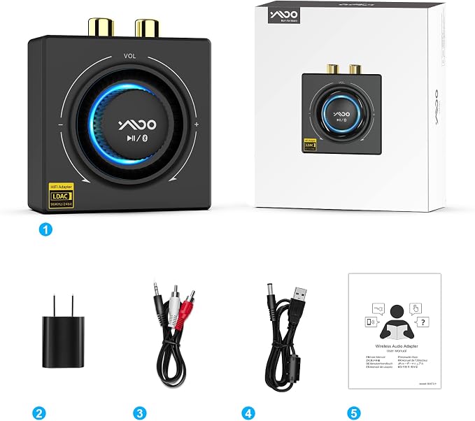 YMOO B06T3+ LDAC Bluetooth 5.2 Receiver