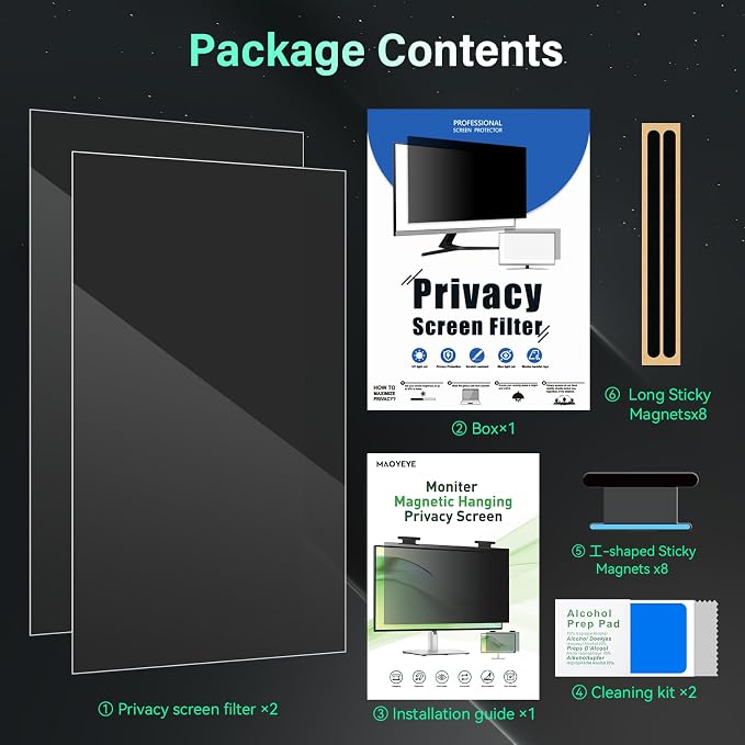 Magnetic 27 Inch Computer Privacy Screen