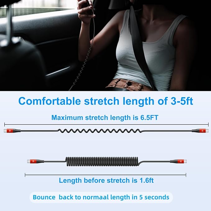 USB C to USB C Cable 6ft, Type C Fast Charging Compatible