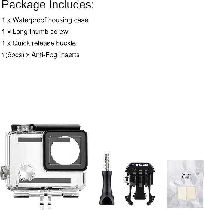 Waterproof Housing Case for GoPro Hero 4 Black, Hero 4 Silver, Hero 3+