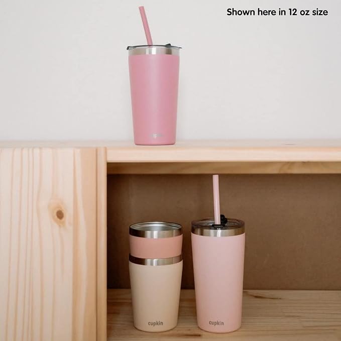 CUPKIN Kids Tumblers, The Original 8 oz Stackable Stainless Steel Kids Cup