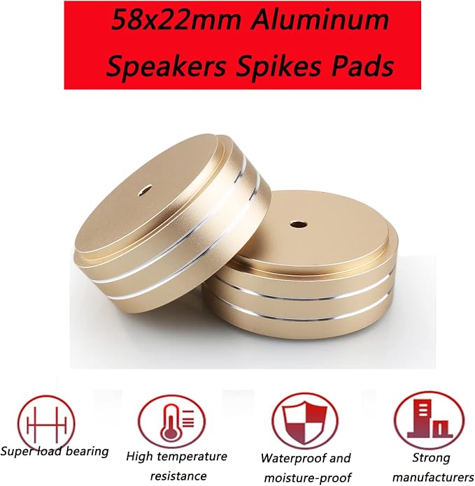 Tertullus 4 Pcs Speaker Feet Aluminum HiFi Turntable Feet Isolation Feet