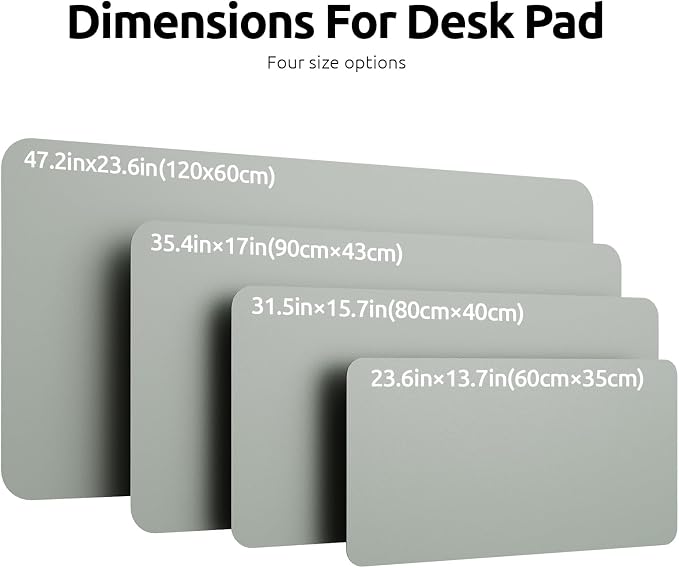 YSAGi Leather Desk Protector, Office Mat, Large Mouse Mat, Non-Slip PU Leather