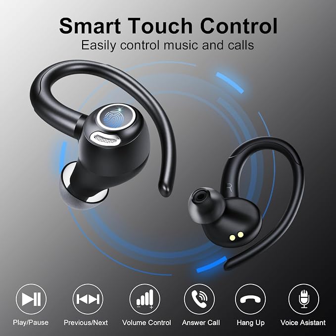 Wireless Earbuds Bluetooth 5.3 Headphones Sports, 48Hrs Playtime Bluetooth