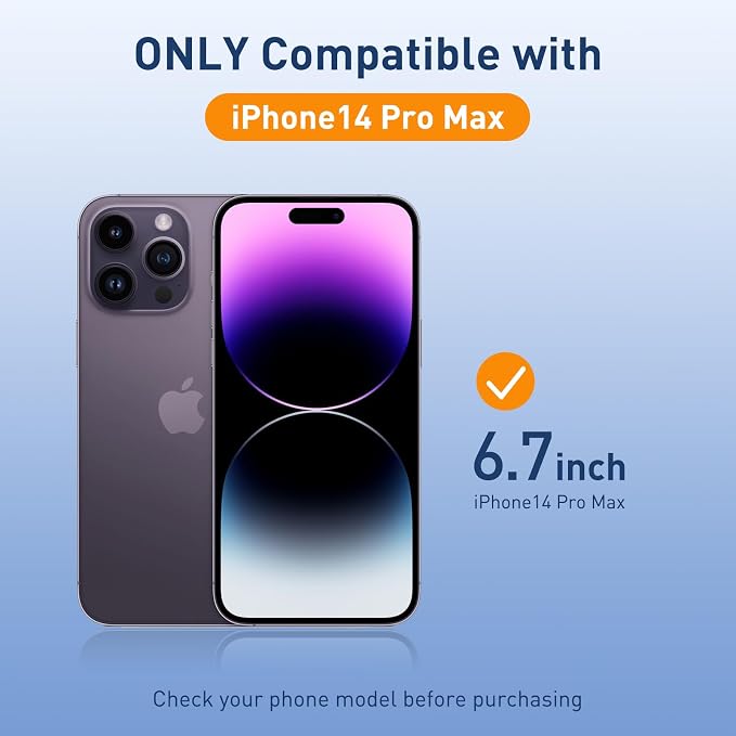 for iPhone 14 Pro Max Screen Protector Blue Light Full Coverage Dynamic Island