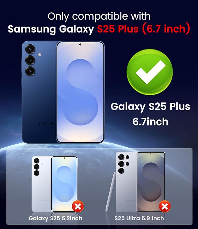 Magnetic for Samsung Galaxy S25 Plus Case Slim Soft Silicone Bumper Shockproof