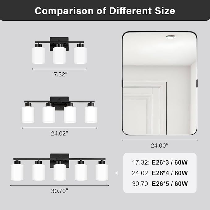 Black Bathroom Light Fixtures