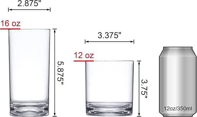 Amazing Abby - Probity - 12-Ounce and 16-Ounce Plastic Tumblers, Drinking