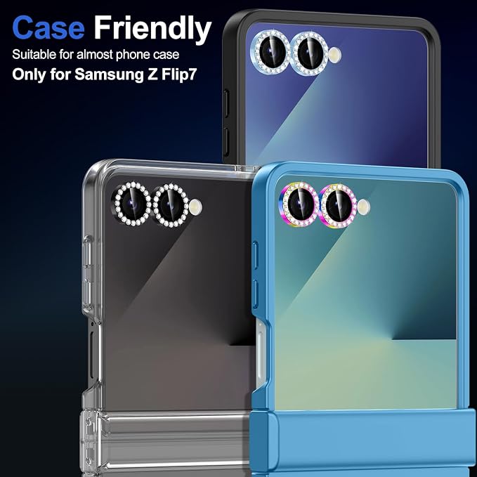 for Samsung Galaxy Z Flip 7 Camera Lens Protector, Individual Metal Ring